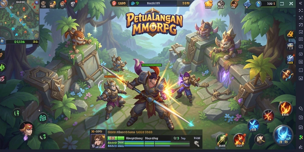 Tampilan gameplay GG99 yang mendebarkan di dunia MMORPG.