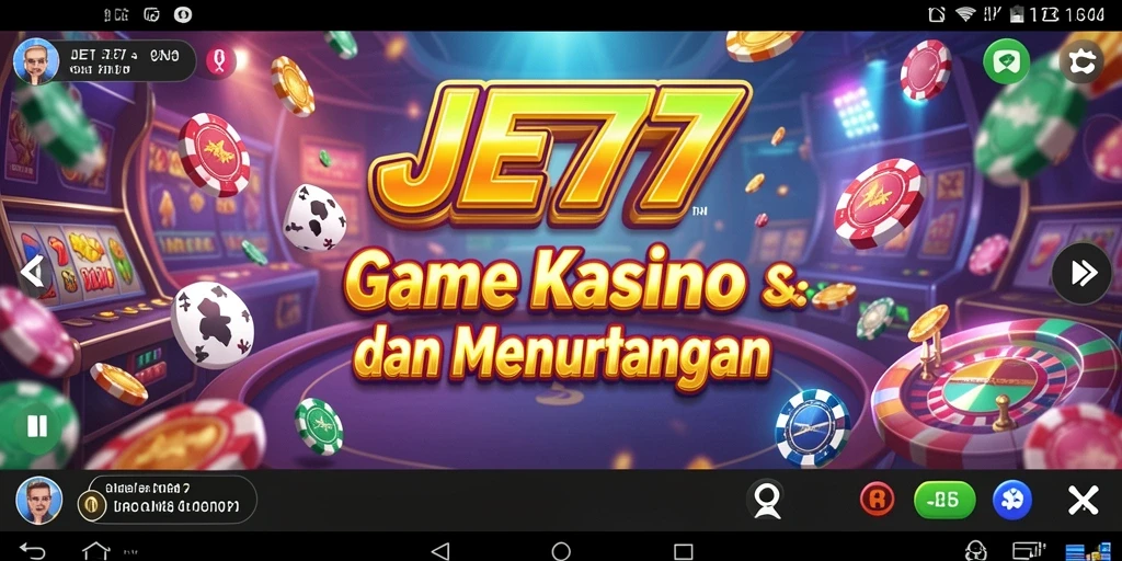 Screenshot gameplay JET77 menampilkan suasana Kasino yang menegangkan.