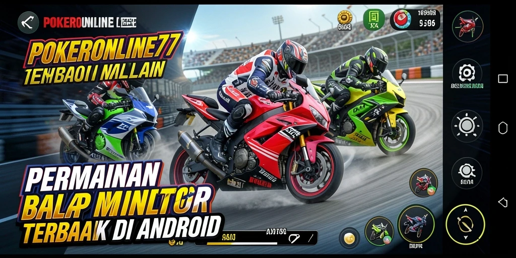 Gameplay balapan motor yang seru dan mendebarkan.