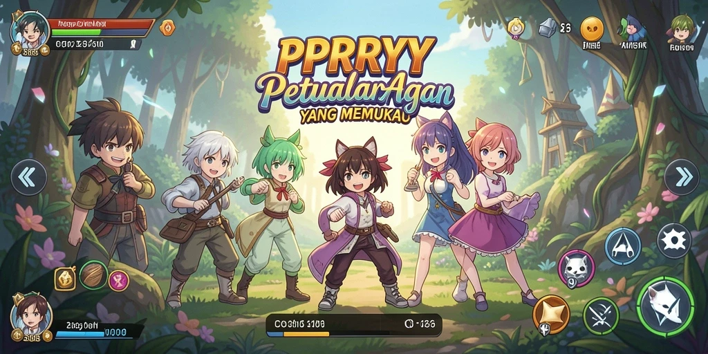 Tampilan gameplay alur cerita mendebarkan dalam PPRRYY.