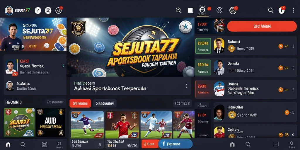 Screenshot permainan SEJUTA77 menampilkan fitur taruhan olahraga yang menarik.