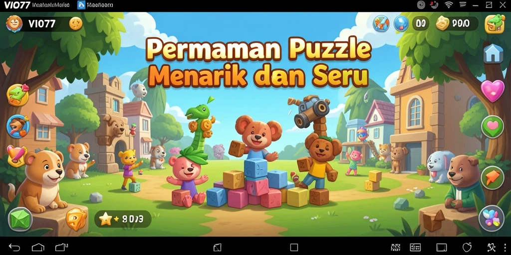 Tampilan gameplay VIO77 yang menarik dan penuh tantangan puzzle.